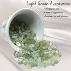 Light Green Aventurine Pre Drilled Natural Crystals Crushed Chips Beads for Jewelry Making, DIY Handmade Healing Crystals (25 Inch Strand) - color: Green Aventurine (light)