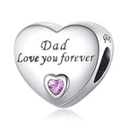 Mothers Day Birthday Number Love Family Friendship Graduation Auntie Grandma Dad Mom Charms for Pandora Bracelets Necklaces, Gifts Women, for Anniversary Valentines Christmas - style: Dad Charm