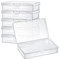 Jetec 6 Pieces Mini Plastic Clear Beads Storage Containers Box for Collecting Small Items, Beads, Jewelry, Business Cards, Game Pieces, Crafts (5.2 x 3 x 1.2 Inch) - size: 5.2 x 3 x 1.2 Inch