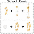1 Box 36Pcs Clip-on Earring Converter Silver Clip Earrings Backs Brass Rose Gold Non Pierced Clip on Earring Component with Pads Earring Clips for Jewelry Making Supplies DIY Craft Beginner - color: Mixed Colors