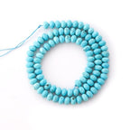 Faceted 4x6mm Natural Turquoise Stone Rondelle Spacer Gemstone Beads Loose Semi Gemstone Beads for Jewelry Making - color: Turquoise