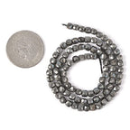 Natural Pyrite Gemstone 4mm Faceted Cube Square Loose Beads 16 Inch for DIY Jewelry Making Beads - color: Pyrite