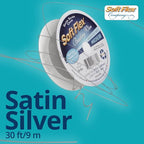 Soft Flex 49 Strand Beading Wire - Medium 0.19 Diameter - 30 Feet Nylon Design Wire - style: Satin Silver