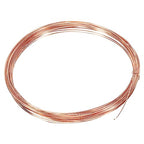 PATIKIL 32.8 Feet Solid Bare Copper Wire, 23 Gauge 99.9% Pure Copper Wire 0.6mm Soft Beading Wire Metal Plant Stem Ties for Jewelry Craft (10m) - size: 0.6mmx10m
