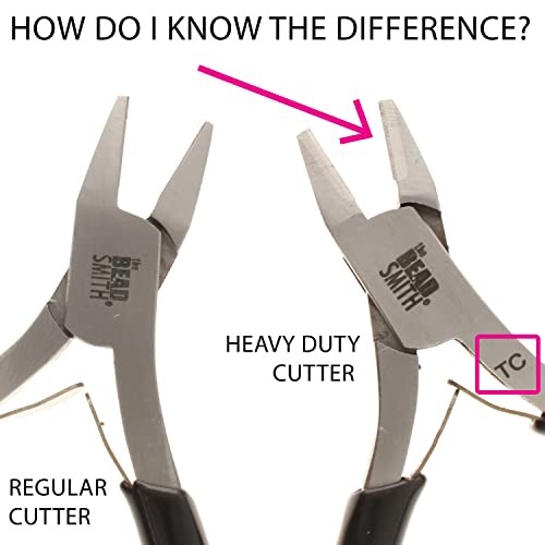 The Beadsmith Heavy Duty Side Cutter – Tungsten Carbide Blade – 4.5 inches (115mm) – Steel Head and Double-Leaf Spring – Designed to Cut Up to 16 Gauge Stainless Steel Wire –Tool for Jewelry Making - style: Heavy Duty Side Cutter