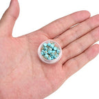 Beadia Natural Faceted Cube Stone Charms 4mm 30pcs with Untarnish Metal Accessories Loose Square Beads for DIY Jewelry Making - color: Blue Turquoise