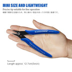 KAIHAOWIN Micro Wire Cutters with Spring, 5 Pack, 5 inch Precision Mini Flush Cutters Bulk, Nippers, Flush Cutting Pliers, Wire Snips, Small Side Cutters for Electronics Crafts Jewelry-Blue - size: 5 Pack