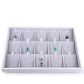 Oirlv Velvet Jewelry Organizer Trays Stackable Showcase Jewelry Display Storage Tray (15 Grids Insert) - size: 15 Grid Necklace/Pendant Insert Cards Tray