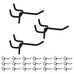 MOOCA 24 Pcs Small Metal Black Pegboard Hooks Hanger 2.6 Inch for Hanging Jewelry, Scarf, hat, Key, and mask - color: Black Hook
