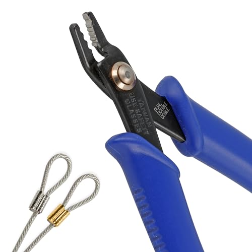 The Beadsmith Double Notch Crimper - 5” long (127mm) - Use with 2-3mm crimps & .013-.024" diameter beading wire - Comfortable Handles - Create perfect crimps every time - Tool for Jewelry Making - style: Double Notch Plier