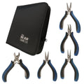 The Beadsmith Ergonomic Plier Set – 5-Piece Kit: Chain Nose, Round Nose, Flat Nose, Bent Chain Nose & Semi-Flush Side Cutter – Extra-Fine Tips, Comfortable Ergonomic Grip & Double-Leaf Springs - style: 5 Piece Kit