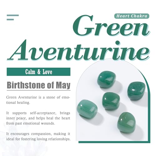 Nupuyai Pack of 30 Large Hole Stone Loose Beads for Jewelry Making, Polished Rondelle European Beads fit Charms Bracelet, Green Aventurine - color: Green, size: 14x8mm