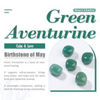 Nupuyai Pack of 30 Large Hole Stone Loose Beads for Jewelry Making, Polished Rondelle European Beads fit Charms Bracelet, Green Aventurine - color: Green, size: 14x8mm