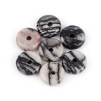 JOE FOREMAN 2x6mm Natural Webbed Black Picasso Jasper Stone Agate Heishi Disc Rondelle Spacer Beads for Jewelry Making Full 15" Strand Energy Stone Healing Power - color: Webbed Black Picasso Jasper