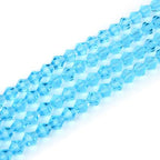 250pcs Czech 6mm (0.24 Inch) Faceted Bicone Crystal Glass Loose Beads Spacer Bulk Aquamarine Blue for DIY Craft Jewelry Making CCB610 - color: Aquamarine Blue, size: 6mm - 250pcs