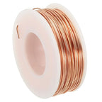 PATIKIL 89.89 Feet Solid Bare Copper Wire,20 Gauge 99.9% Pure Copper Wire 0.8mm Soft Beading Wire Metal Plant Stem Ties for Jewelry Craft (27.4m) - size: 0.8mm x 89.89ft