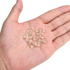 Beadia Natural Faceted Cube Stone Charms 4mm 30pcs with Untarnish Metal Accessories Loose Square Beads for DIY Jewelry Making - color: White Quartz