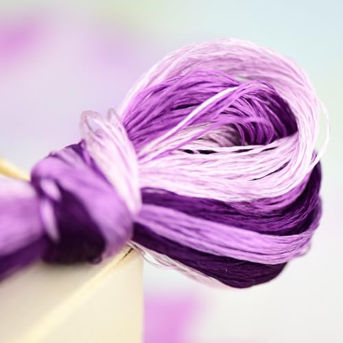 8 Skeins Mulberry Silk Floss Embroidery Thread Floss-Cross Stitch Threads China Silk Woven Jewelry Threads DIY Sewing Kits (17) - color: 17