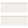 Shapenty 200PCS Mini Metal Wire Eyepins Beading Small Open Eye Head Pins Needles Bulk for DIY Craft Bead Earring Pendant Necklace Bracelet Jewelry Charm Finding Making (30mm/1.18Inch, Gold) - color: Gold, size: 30 mm