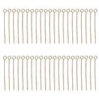 Shapenty 200PCS Mini Metal Wire Eyepins Beading Small Open Eye Head Pins Needles Bulk for DIY Craft Bead Earring Pendant Necklace Bracelet Jewelry Charm Finding Making (30mm/1.18Inch, Gold) - color: Gold, size: 30 mm