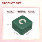 PATIKIL Travel Jewelry Case,C Initial Small Travel Jewelry Box Organizer Rings Earrings Storage Case Personalized Gifts for Women Girls Birthday Christmas Bridesmaid Gifts,Dark Green - style: C