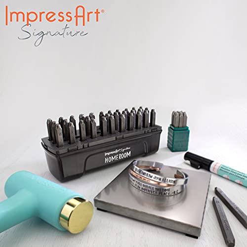 ImpressArt - Signature Homeroom Metal Stamp Set, Letters Uppercase & Numbers Bundle