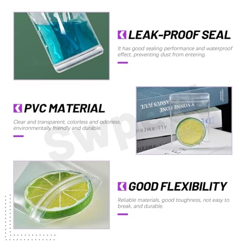 Swpeet 50Pcs 5.1"×5.1" Thick Clear PVC Jewelry Bags, Self Adhesive Portable Travel Jewelry Organizer, Plastic Jewelry Storage Bags, Transparent zipper bags, Anti Tarnish Lock Pouch for Rings Earrings - style: 13×13CM