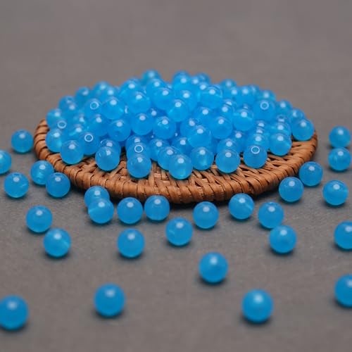 BONNY BOXX 1000PCs 6MM Jelly Sapphire Acrylic Round Beads, Smooth Transparent Acrylic Balls, Plastic Resin Gumball Bubblegum Chunky Beads for Necklace & Bracelet Making, Crafting Supplies - color: Jelly Sapphire, size: 6MM