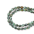 6×8mm Natural Ruby Zoisite Gemstone Loose Beads Flat Oval Healing Crystal Loose Stone Beads for Jewelry Necklace Bracelet Earring Craft - color: Ruby Zoisite