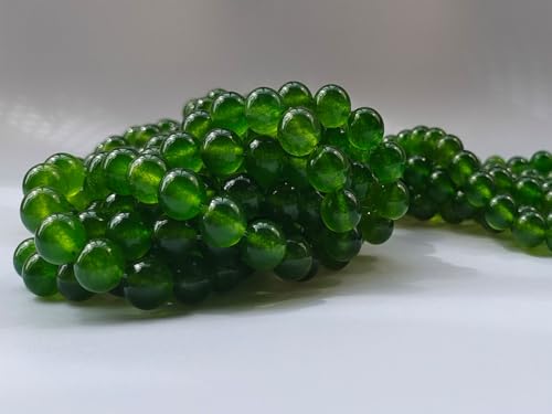 Stone Beads 6mm 140pcs Green Chalcedony Beads Round Loose Gemstones Beads for Bracelet Necklace Jewelry Making (6mm, 60634 Green Chalcedony) - color: Green Chalcedony Beads, size: 6mm