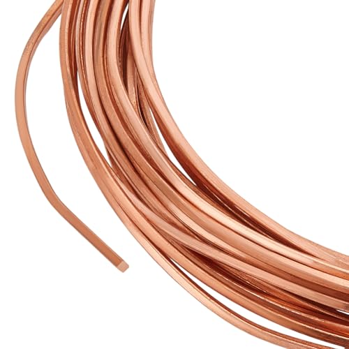 BENECREAT 19.7Ft Square Copper Wire, 16 Gauge Pure Copper Wire, Craft Wire for Jewelry Making, Gem Metal Wrap, Garden, Sculpting, Armature, Half Hard - size: 16 Gauge