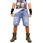 Layered Punk Pants Chain for Men Women, Gothic Hip Hop Jean Chain Wallet Chain Biker Trouser Chain, Goth Emo Fashion Keychain Accessories - color: 1L-Prickly Chain