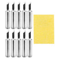 MECCANIXITY Pack of 10 900M Solder Tips Internally Heated Soldering Tips with Cleaning Sponge Pad Replacement Welding Accessories Kit for Electrical Solder Station Tip (900M-T-SK) - style: 900M-T-SK