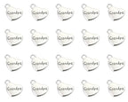 Shapenty Antique Silver Love Heart Shaped Family Members Pendant Charms for DIY Craft Keychains Bracelet Necklace Earrings Jewelry Making Findings and Memory Ornament - style: Grandpa