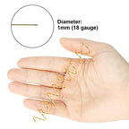 18 Gauge Aluminum Craft Wire, 165 Feet 1mm Bendable Metal Wire for Jewelry Making, Sculpting, Modelling, Wreath Making, Floral Making, Beading, Wire Wrapping (Gold) - color: Gold