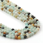 90pcs 4mm Natural Amazonite Gemstone Beads Faceted Round Loose Stone Beads for Jewelry Making - color: Amazonite, size: 3.7-4.2mm