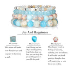 Vinswet 4pcs Beaded Bracelets for Women,Natural Healing Crystal Gemstones Bracelet,Anxiety Stress Relief Bracelet Handmade purple Jewelry Gifts for Women - color: Amazonite&Blue cat eyes&Blue Jasper