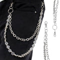 Layered Punk Pants Chain for Men Women, Gothic Hip Hop Jean Chain Wallet Chain Biker Trouser Chain, Goth Emo Fashion Keychain Accessories - color: 2L-Prickly