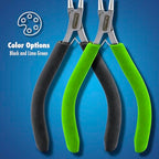 Beadalon Designer Series Slim Chain Nose Pliers, Lime Green Vinyl-Free Grips, Stainless Steel, Box Joint, Double Leaf Springs, 5.75 in - color: Lime Green, style: Chain Nose