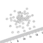 BEADIA Silver Plated Disk Spacer Beads 4x1.5mm 50pcs for Jewelry Making Findings Non Tarnish - color: Silver, size: 4x1.5mm Disk