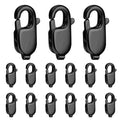 15PCS 18MM Black Lobster Clasps, 316 Stainless Steel Lobster Claw Clasps Bulk for Necklace Bracelet Jewelry Making DIY Craft - color: Black, size: 18MM