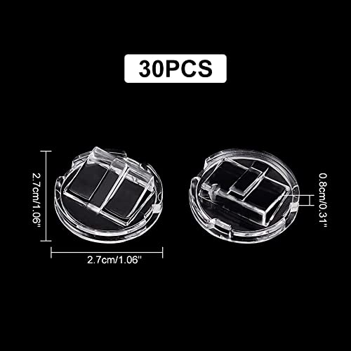 AHANDMAKER 30 Pc Acrylic Ring Display Holder - Transparent Ring Showcase for Selling, Wedding & Home Retail Showcase, Round - style: Round