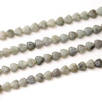 10mm Natural White Labradorite Stone Beads Heart Shape DIY Loose Gemstone Energy Healing Crystal Charms for Jewelry Making Handmade - color: White Labradorite