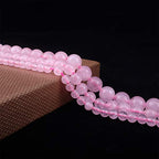 4mm Natural Rose Quartz Gemstone Round Loose Beads for Jewelry Making （15.5inch） - color: Rose Quartz, size: 4mm