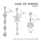 Yugui Belly Button Piercing Kit 17PCS - Body Piercing Kit with Navel Rings Piercing Pliers Disposable 12G 14G Stainless Steel Piercing Needles Tools for DIY Piercing Self Belly Piercing Kit, Silver