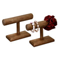 MOOCA 2 Pcs Wooden Jewelry Display Stand, Bracelet Watch Holder Display for Store, 7.9 W x 2.9 D x 5.5 H in, Brown Color - color: 3) Brown