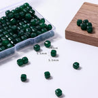 Natural Faceted Green Agate Cube Stone Beads 5-5.5mm 60pcs/str Loose Square Semi Gemstone Stone Beads for Making Bracelets Necklace Earrings - color: Green Agate