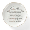 HOME SMILE Matron Of Honor Ring Dish - Will You Be My Matron Of Honor - Jewelry Trinket Dish Tray, Bridesmaid & Bridal Shower Gifts - Proposal Gift For Bestie, White Ceramic - style: Matron Of Honor