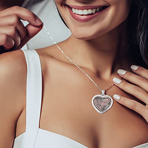 Hicarer 24 Pcs Rhinestone Pendant Trays Set Including 8 Heart Shape Double Sided Blank Pendant Charms with 16 Glass Domes Blank Discs Necklaces Halloween Jewelry Making - color: Silver