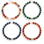 BOMAIL 4PCS Chunky Acrylic Beads Necklaces for Women Boho Colorful Resin Bead Choker Necklaces Set Big Bead Choker Necklace Fashion Trendy Summer Beach Necklaces Jewelry - color: A